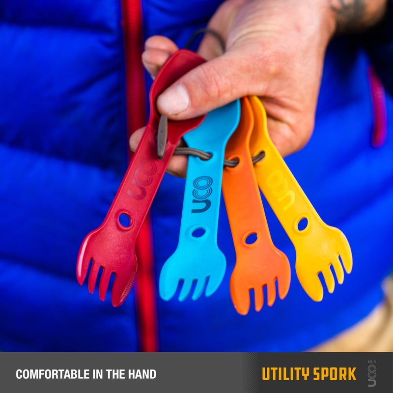 UCO Utility Spork Camping Spoon-Fork-Knife Utensil, 4 Pack - Image 5